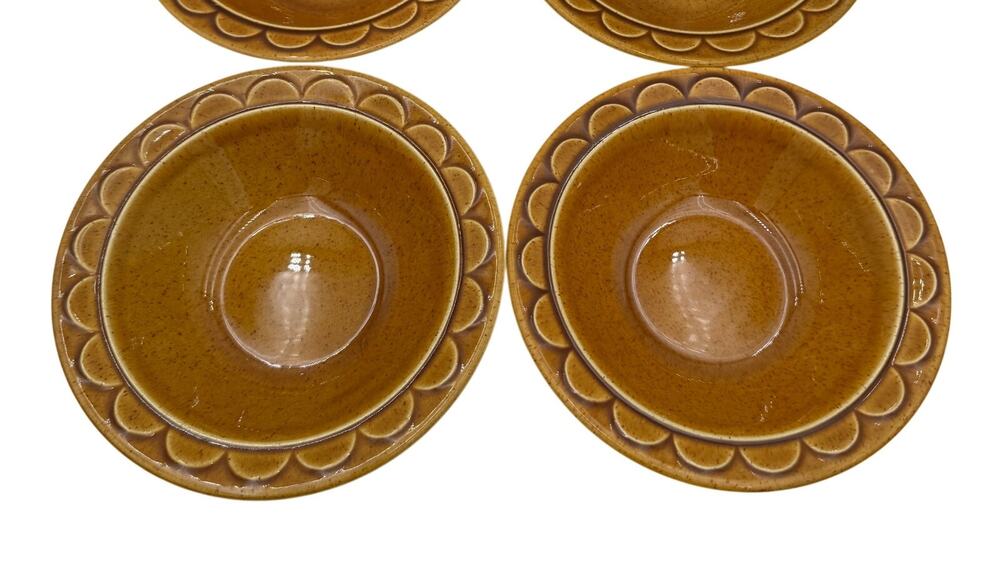 Set/2 Vintage Cereal Bowls in Golden Harvest by Homer Laughlin 6 3/4"
